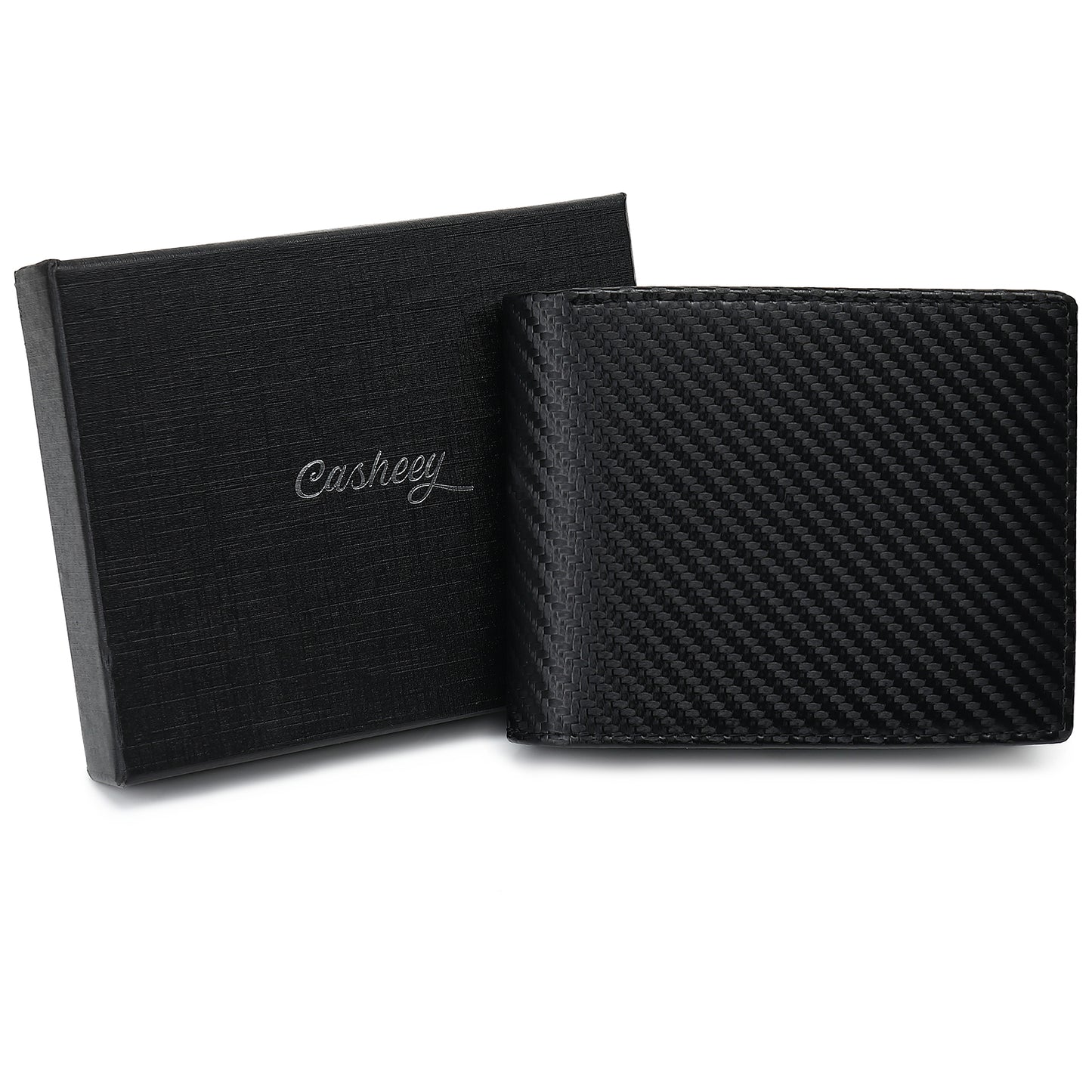 Carbon Leather Men's Wallet | Coin Box Design