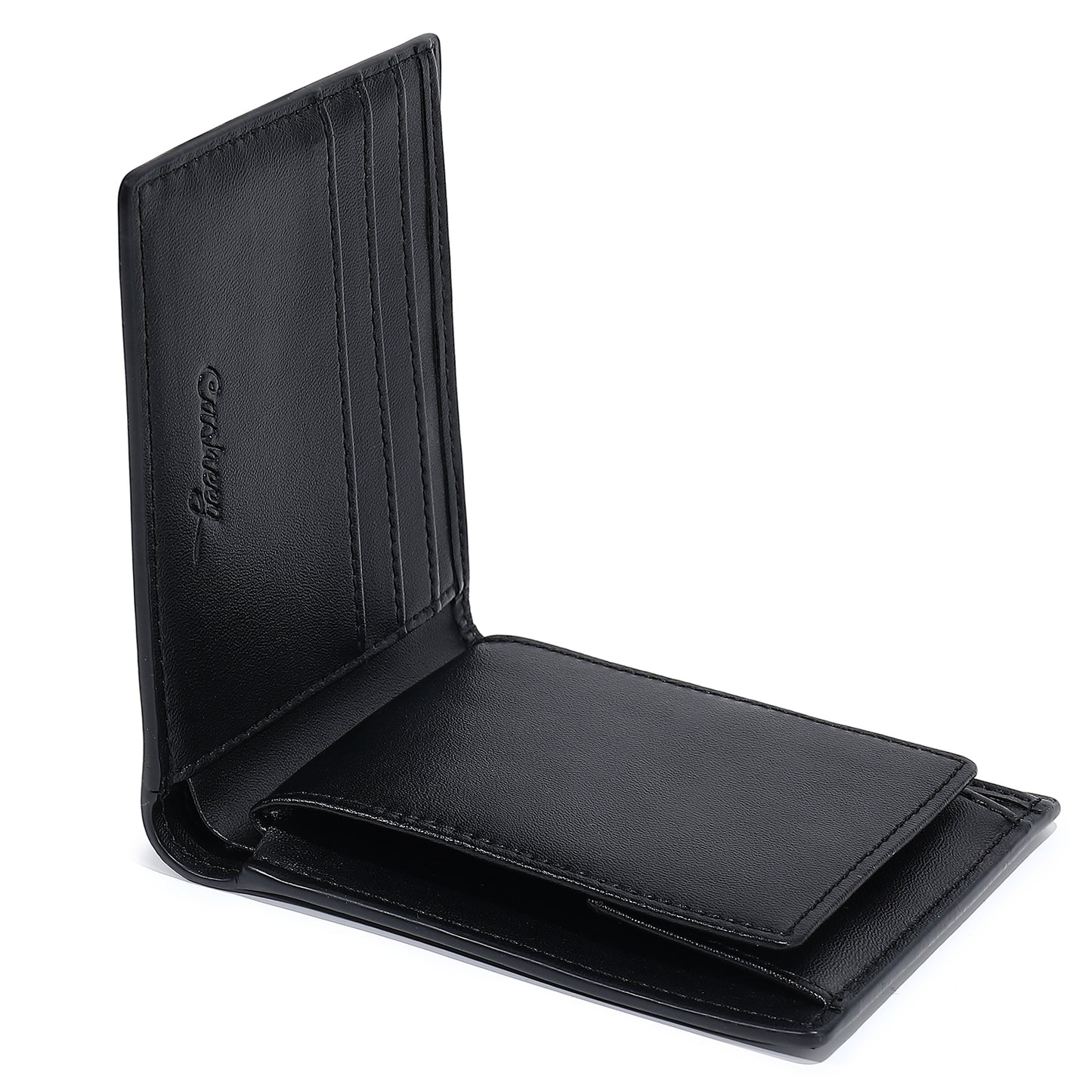 Carbon Leather Wallet | Coin Box Design