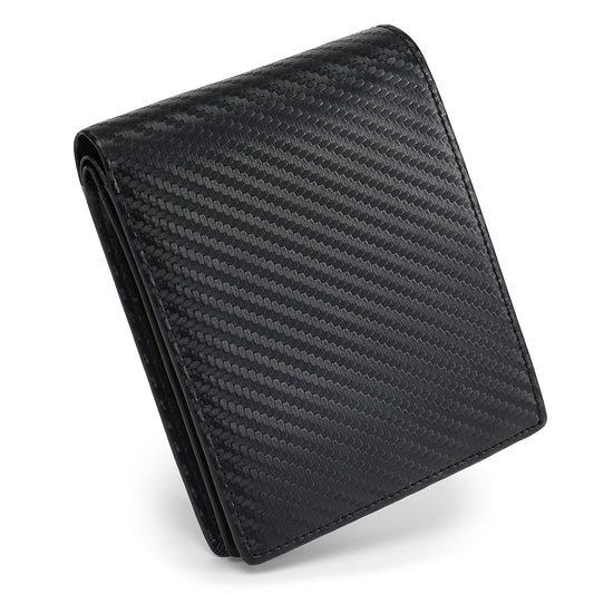 Carbon Leather Men's Wallet | Coin Box Design