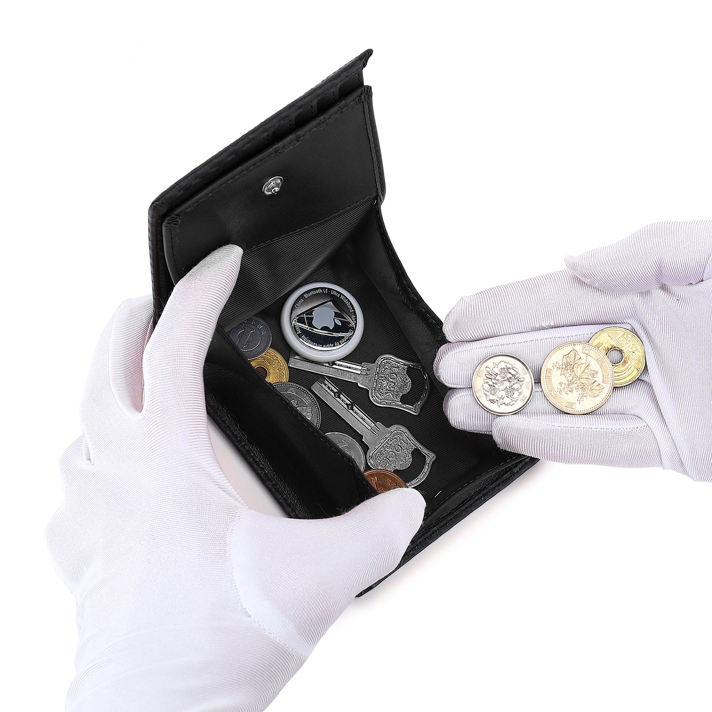 Carbon Leather Men's Wallet | Coin Box Design