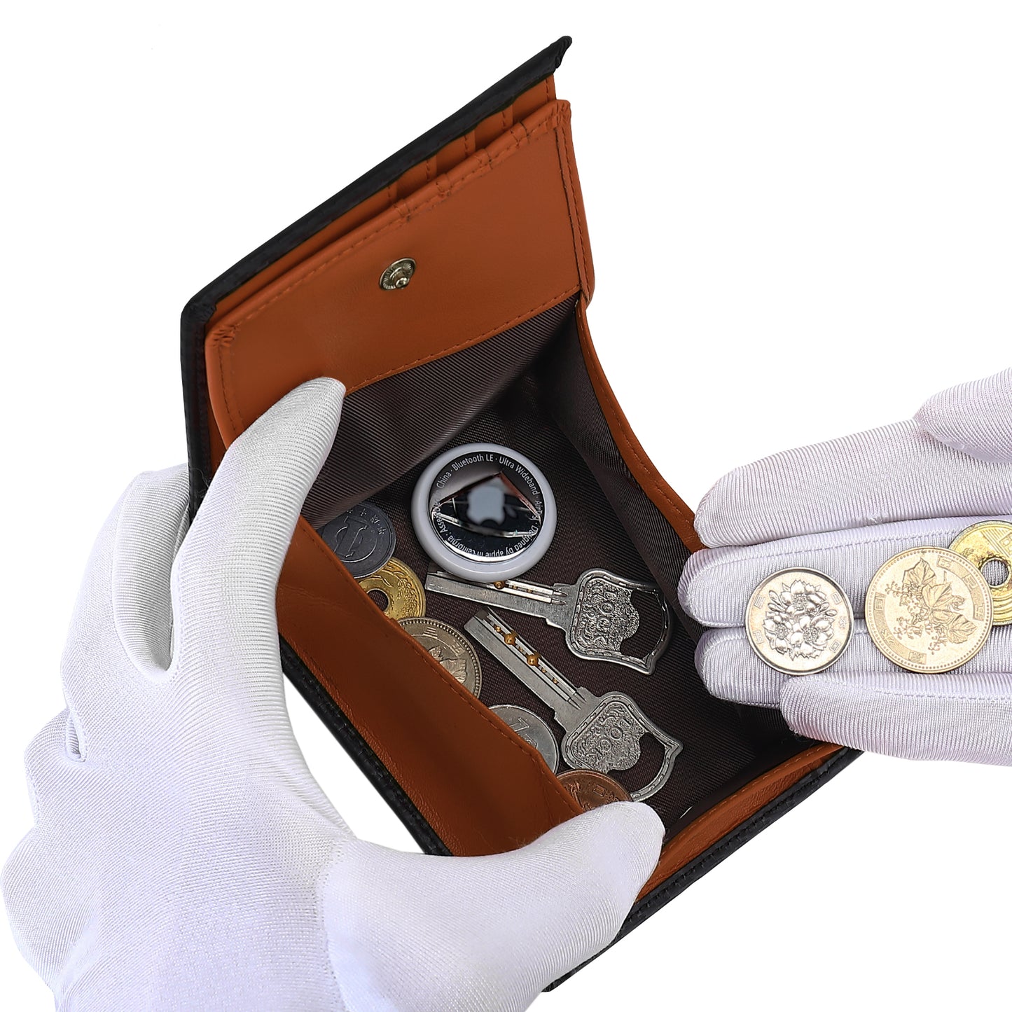 Carbon Leather Men's Wallet | Coin Box Design