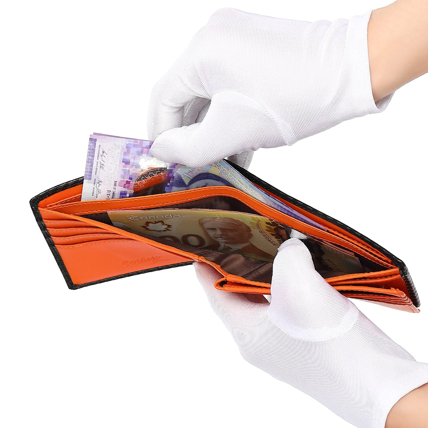 Carbon Leather Men's Wallet | Coin Box Design