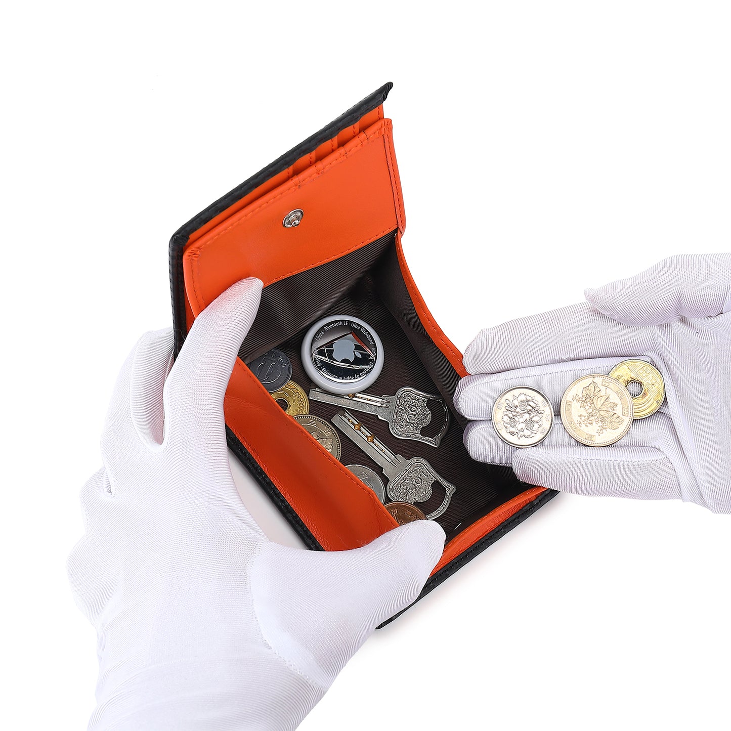 Carbon Leather Men's Wallet | Coin Box Design