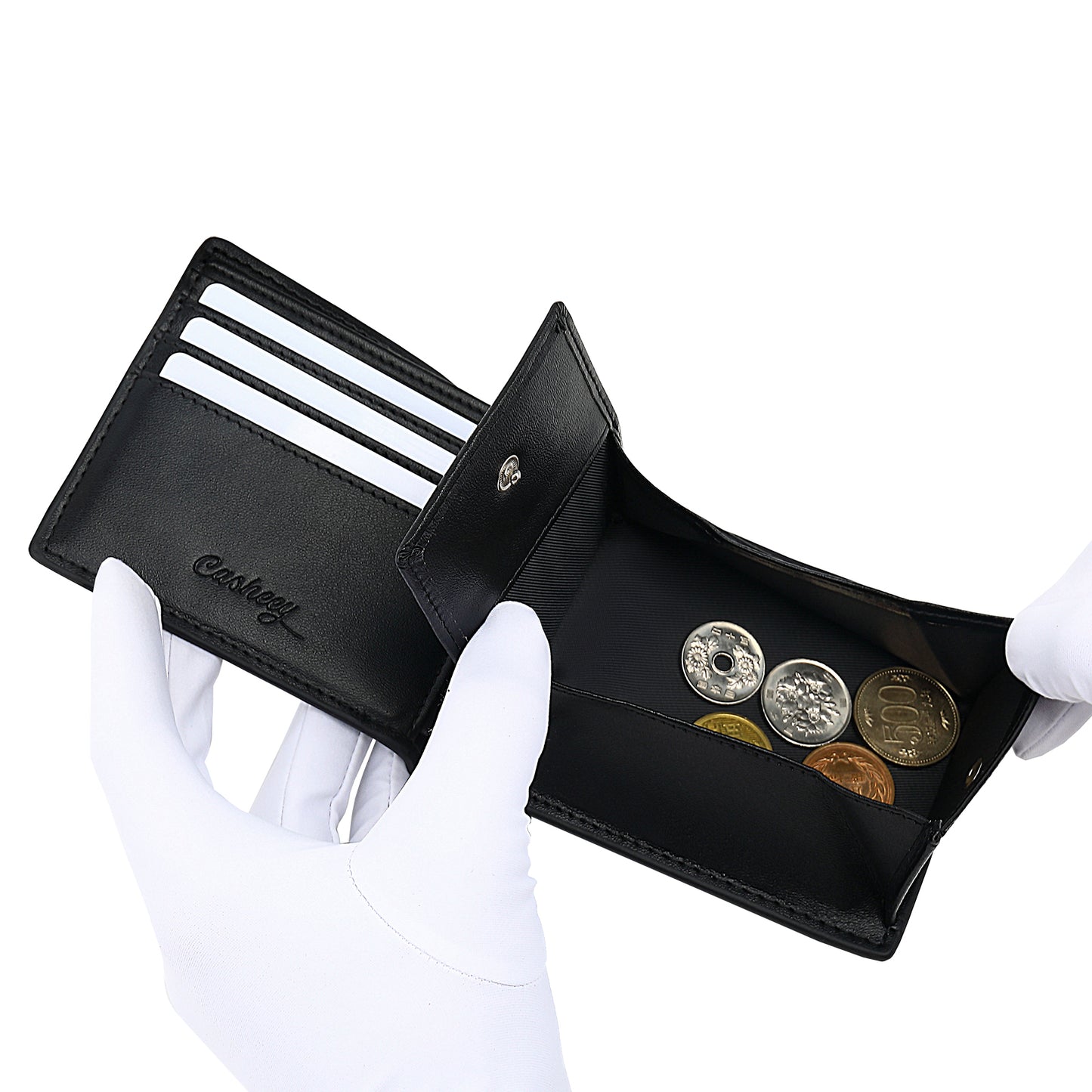 Carbon Leather Wallet | Coin Box Design