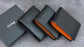 Carbon Leather Men's Wallet | Coin Box Design
