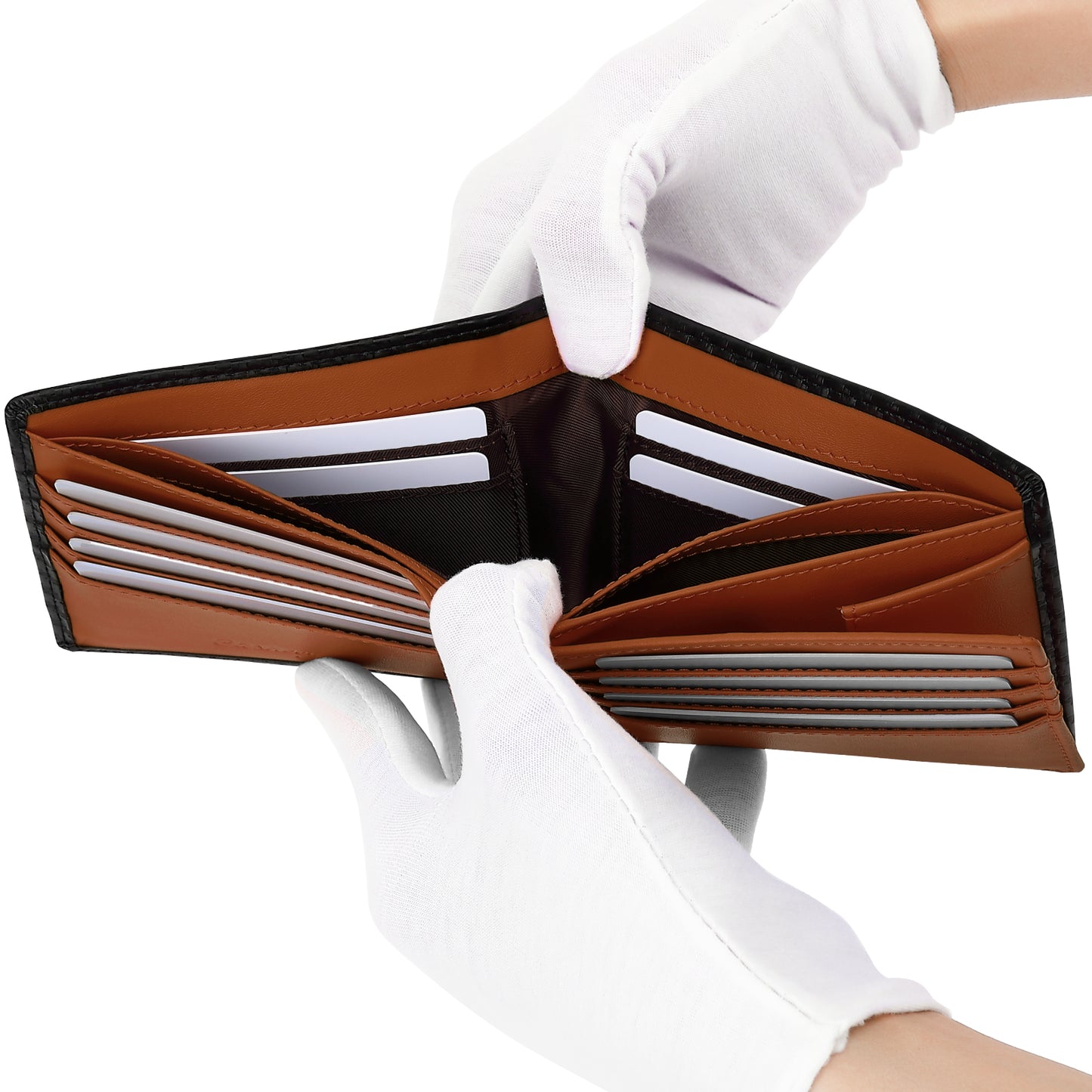 Carbon Leather Men's Wallet | Coin Box Design